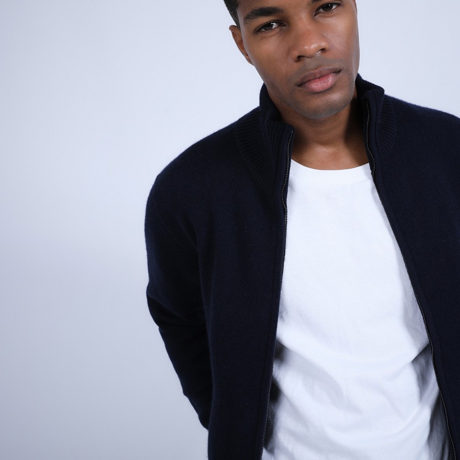 Gilet zippé cachemire 4 fils - Balthazar