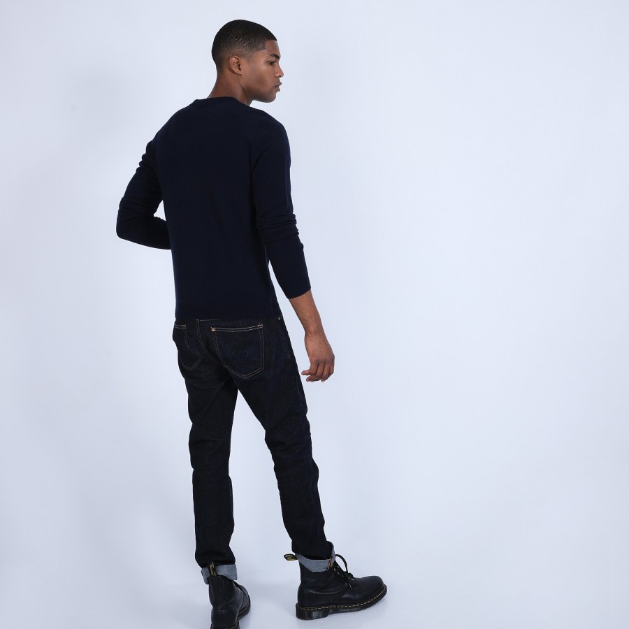 Button shoulder 4-ply cashmere jumper - Bonifas