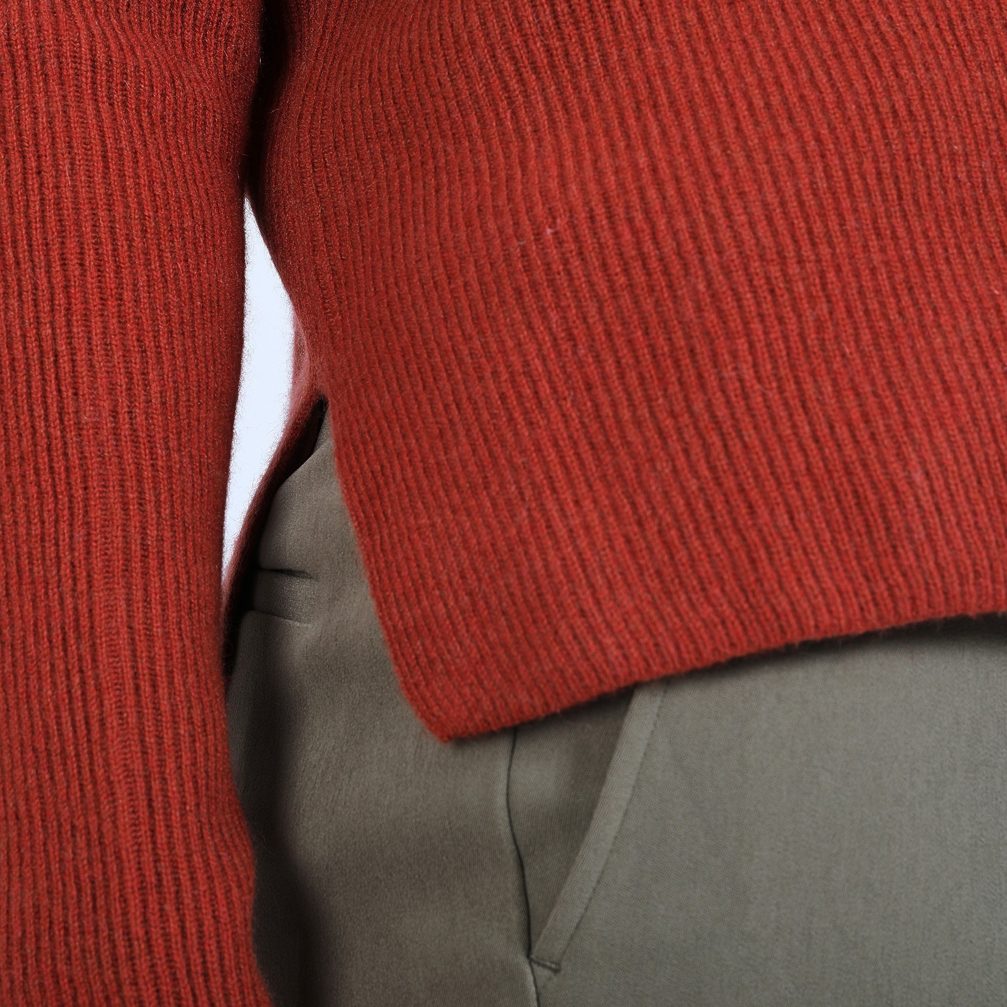 Pull col rond boutons arrière - Becky 6682 tomette - 46 Marron clair