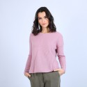 Pull col rond boutons arrière - Becky 6683 buvard - 25 Rose moyen