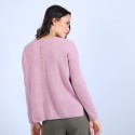 Pull col rond boutons arrière - Becky