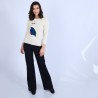 Pull en velours avec paon - Pavel