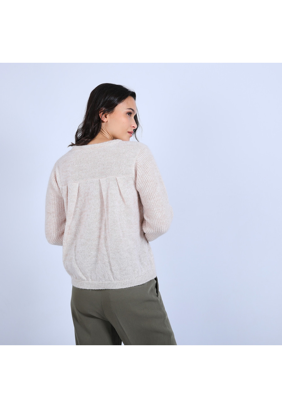 Pull col rond en mohair - Perla
