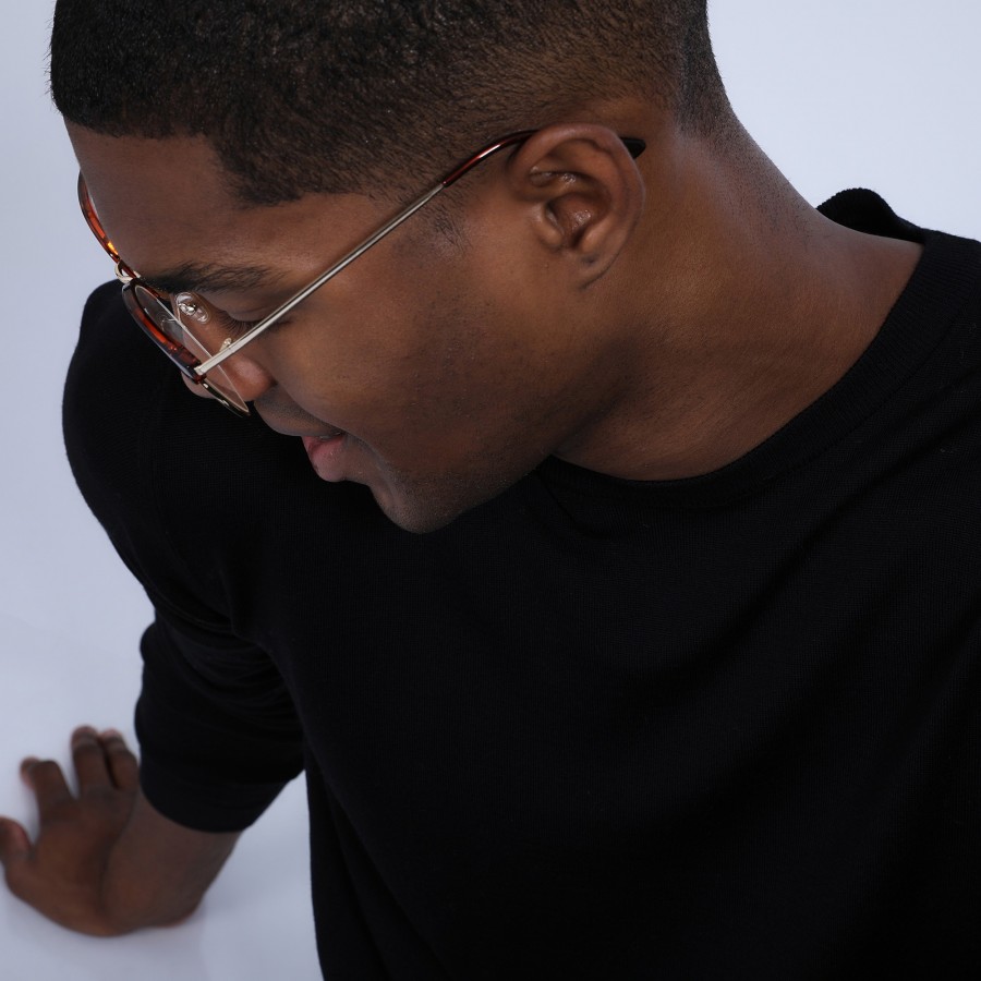 Round-neck jumper in wool and silk - Barsam