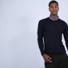 Pull col rond en laine et soie - Barsam