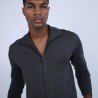 Gilet zippé en laine mérinos - Bastian 6611 gris anthracite - 10 Gris foncé