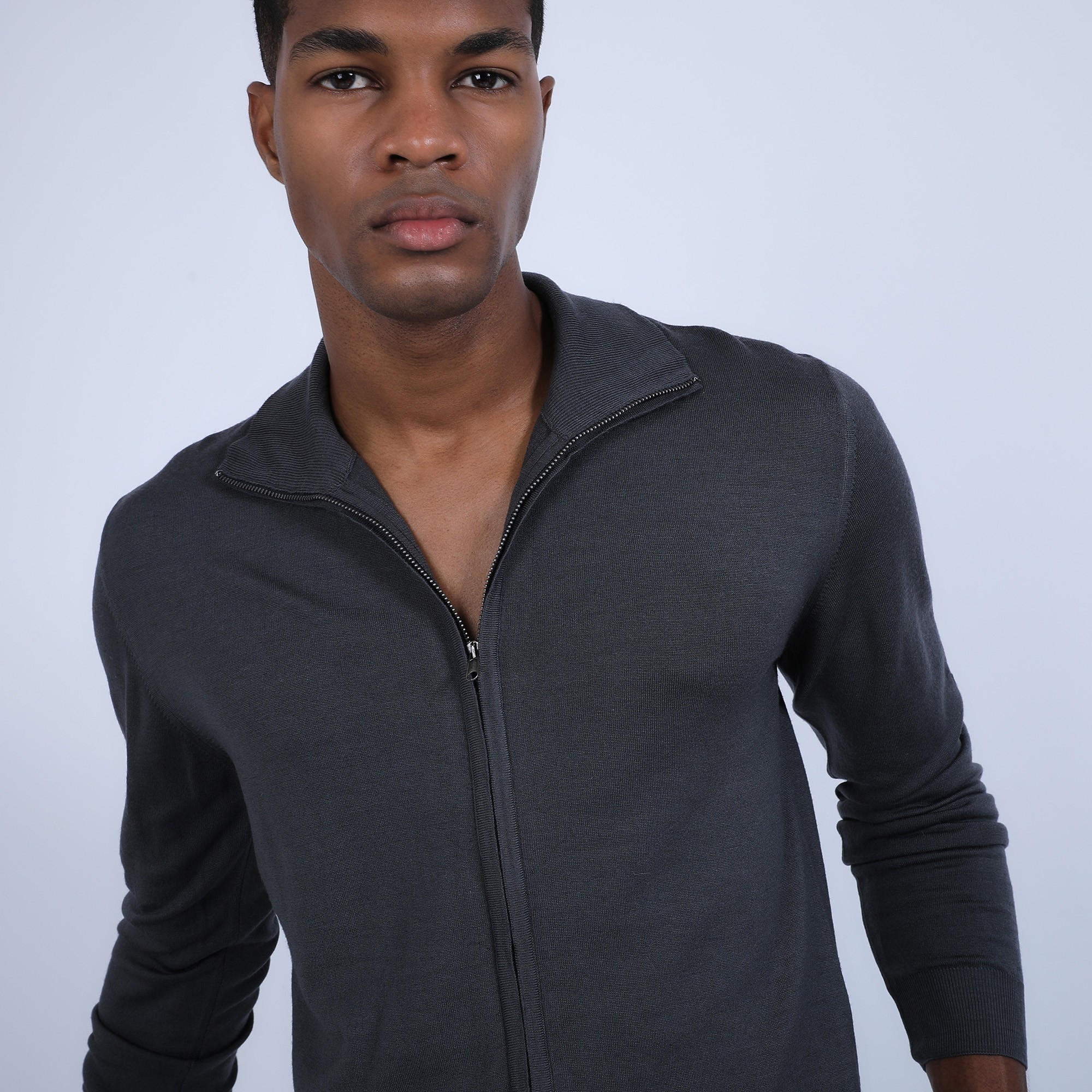 Gilet zippé en laine mérinos - Bastian
