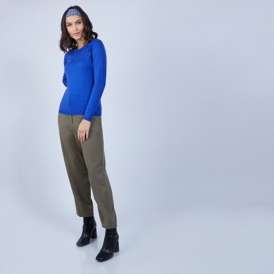 Pull col rond en laine mérinos - Berenice