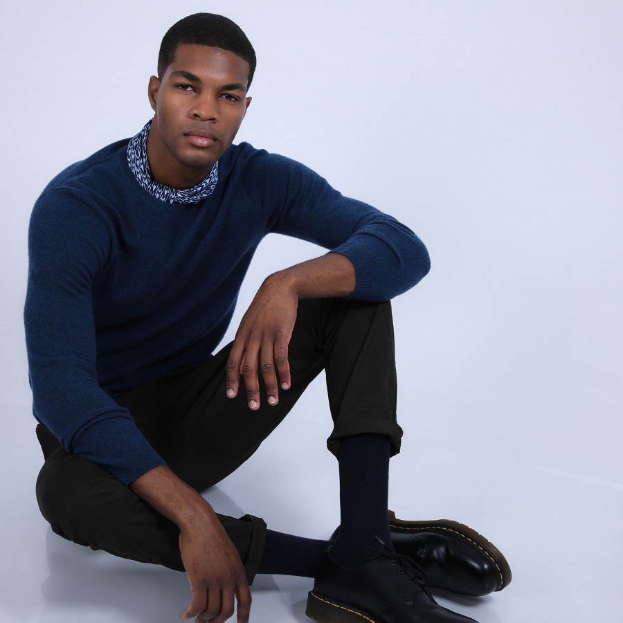 Suéter de cashmere com gola redonda - Evain