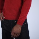 Pull col rond en cachemire - Benoit 6681 rouge - 20 Rouge foncé