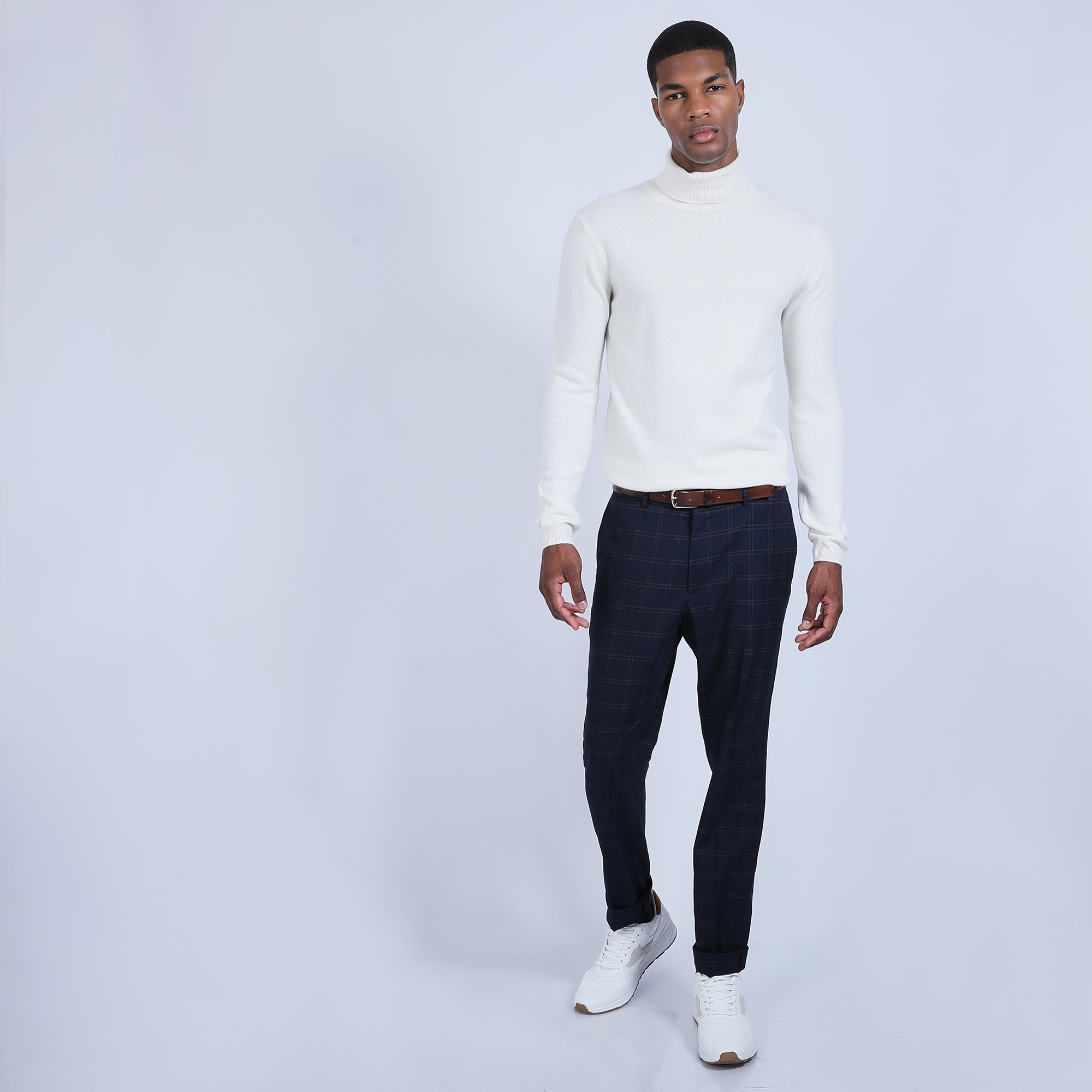 Pull col roulé en cachemire - Bruno 6601 ecru - 82 Ecru