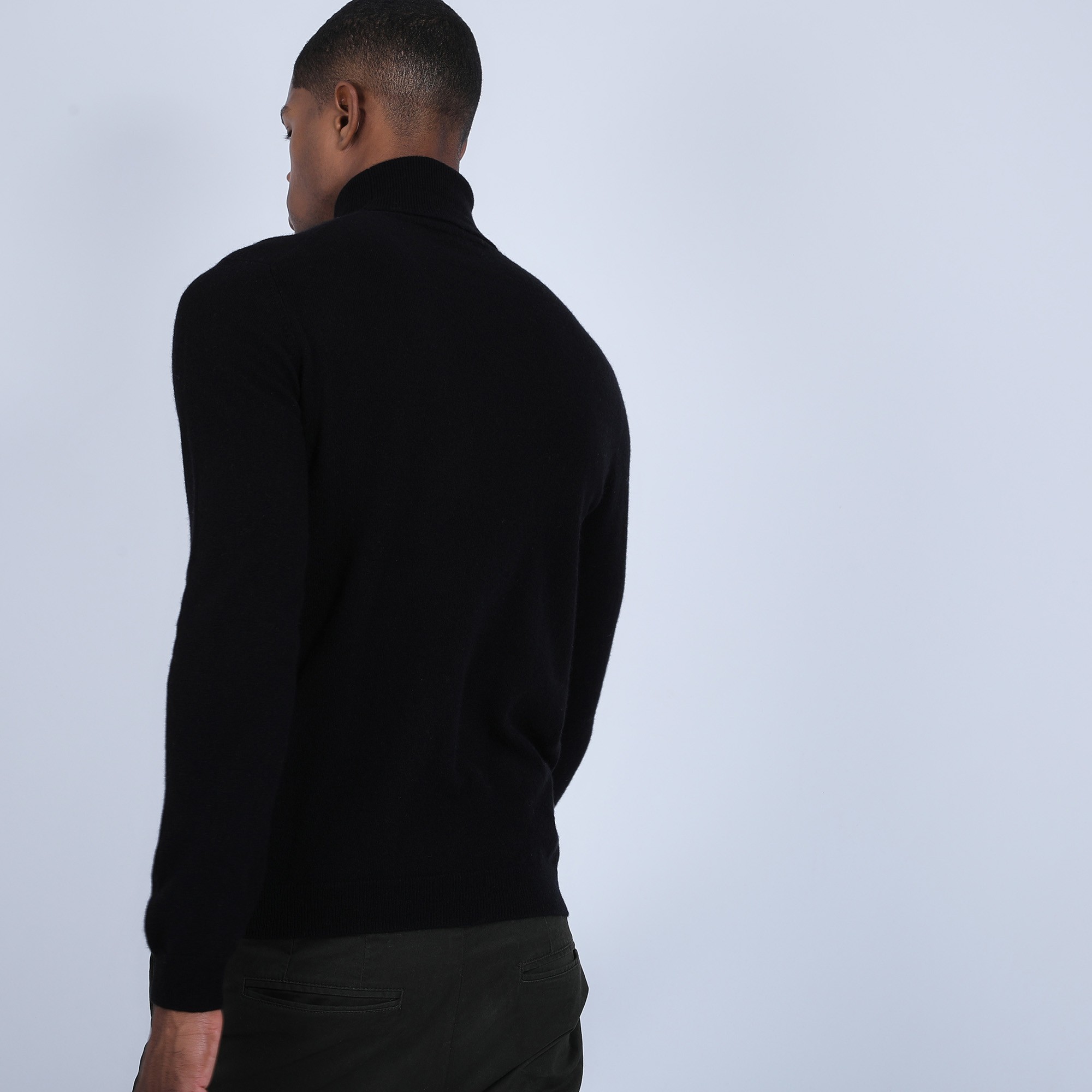 Pull col roulé en cachemire - Bruno 6610 noir - 01 Noir