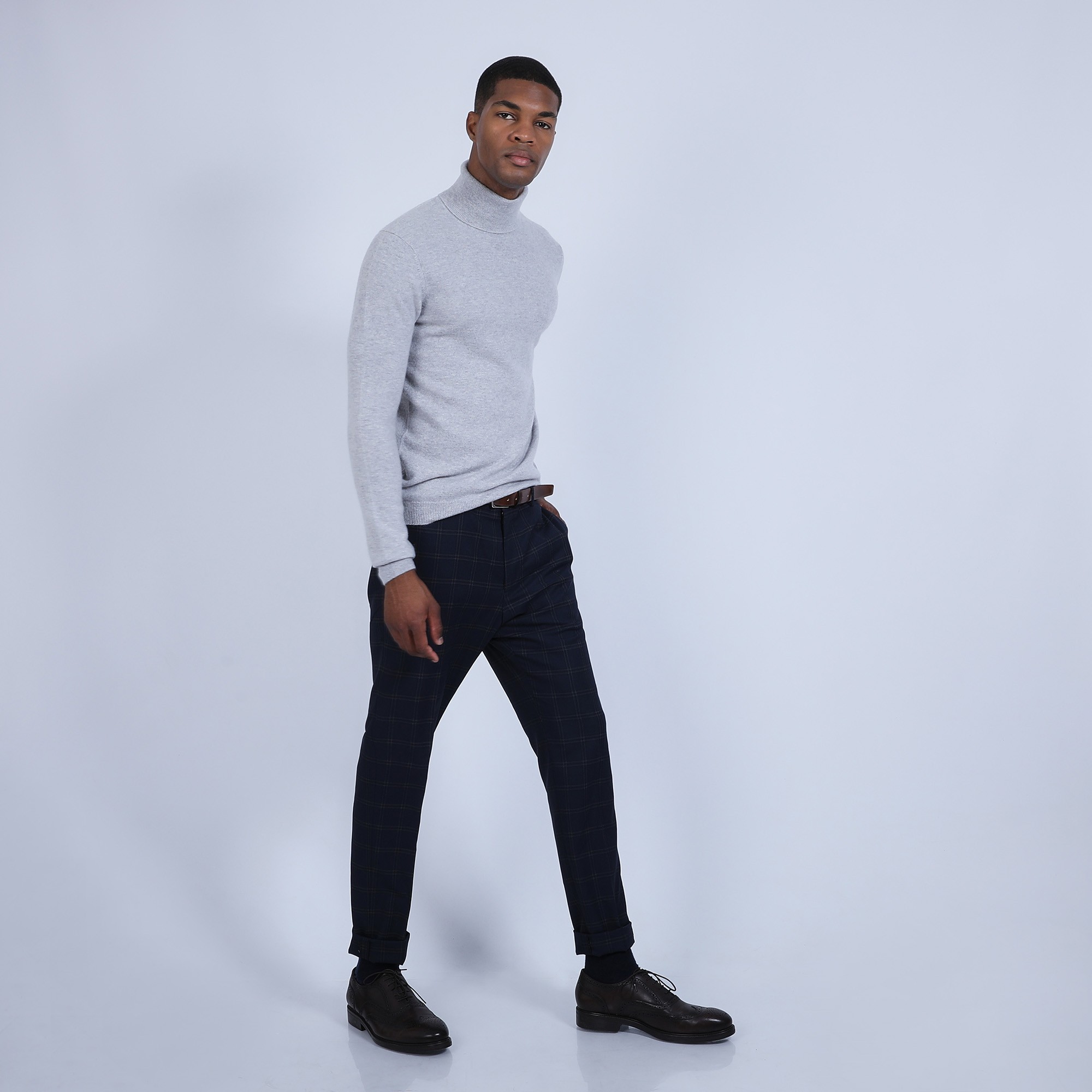 Pull col roulé en cachemire - Bruno 6612 gris clair - 11 Gris clair