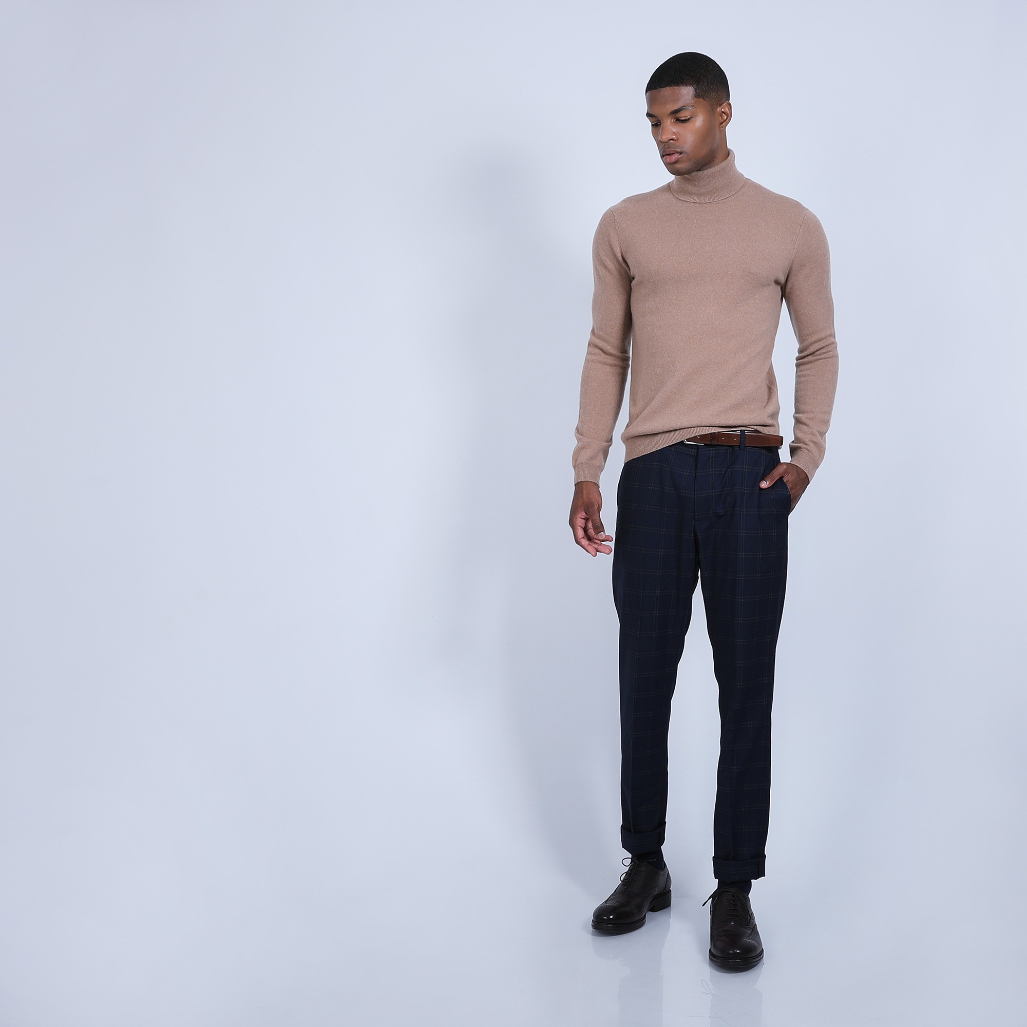 Pull col roulé en cachemire - Bruno 6630 camel - 88 Camel