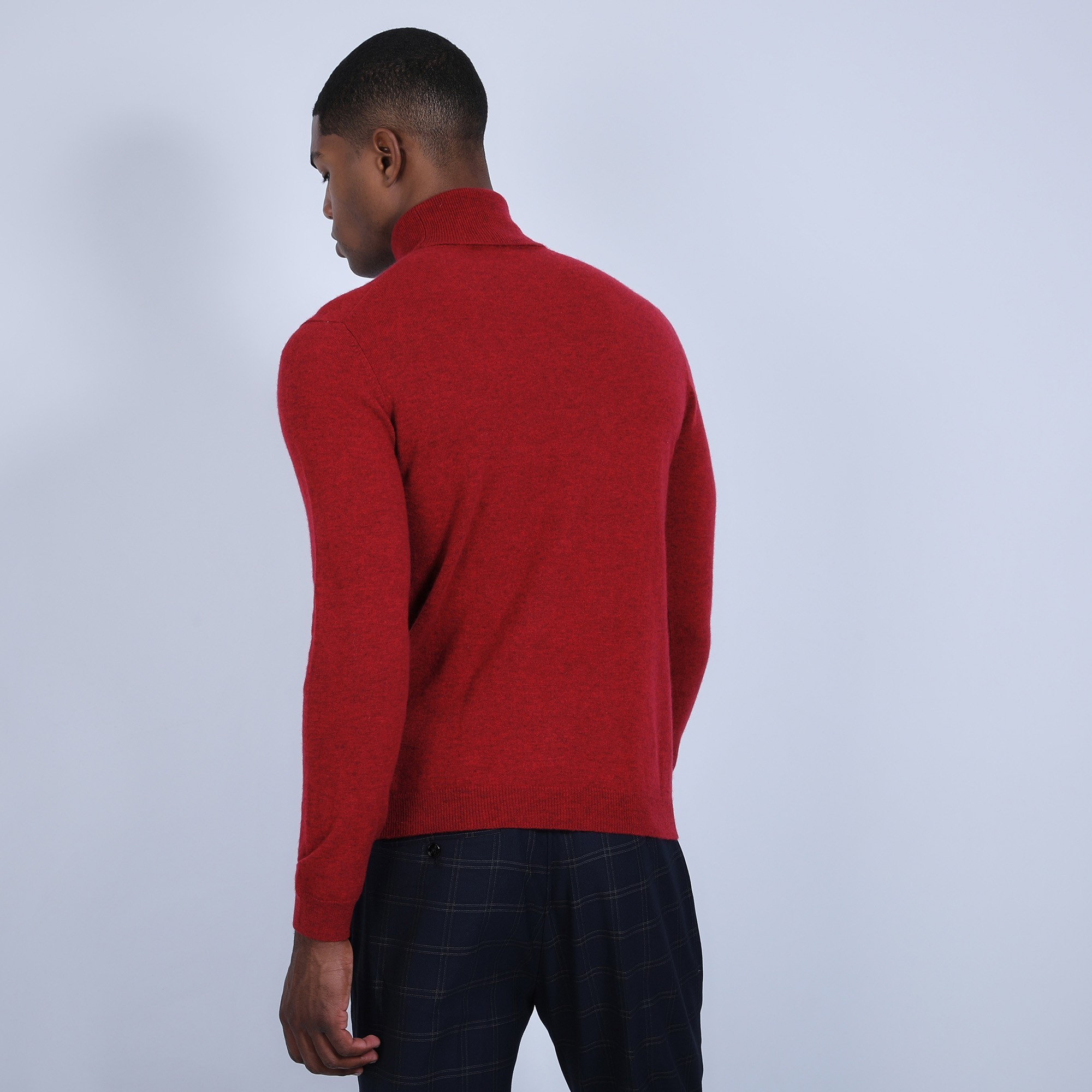 Pull col roulé en cachemire - Bruno 6681 rouge - 20 Rouge foncé