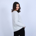 Pull col V en cachemire - Olga 6612 GRIS CLAIR - 11 gris clair