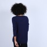 Pull col V en cachemire - Olga 6646 indigo - 75 bleu nuit