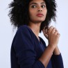 Pull col V en cachemire - Olga 6646 indigo - 75 bleu nuit