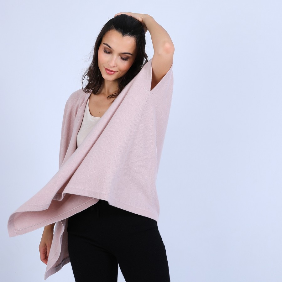 Colete quimono sem mangas 100% cashmere - Oumi