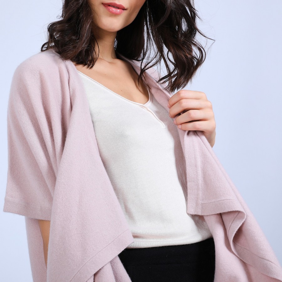 Colete quimono sem mangas 100% cashmere - Oumi
