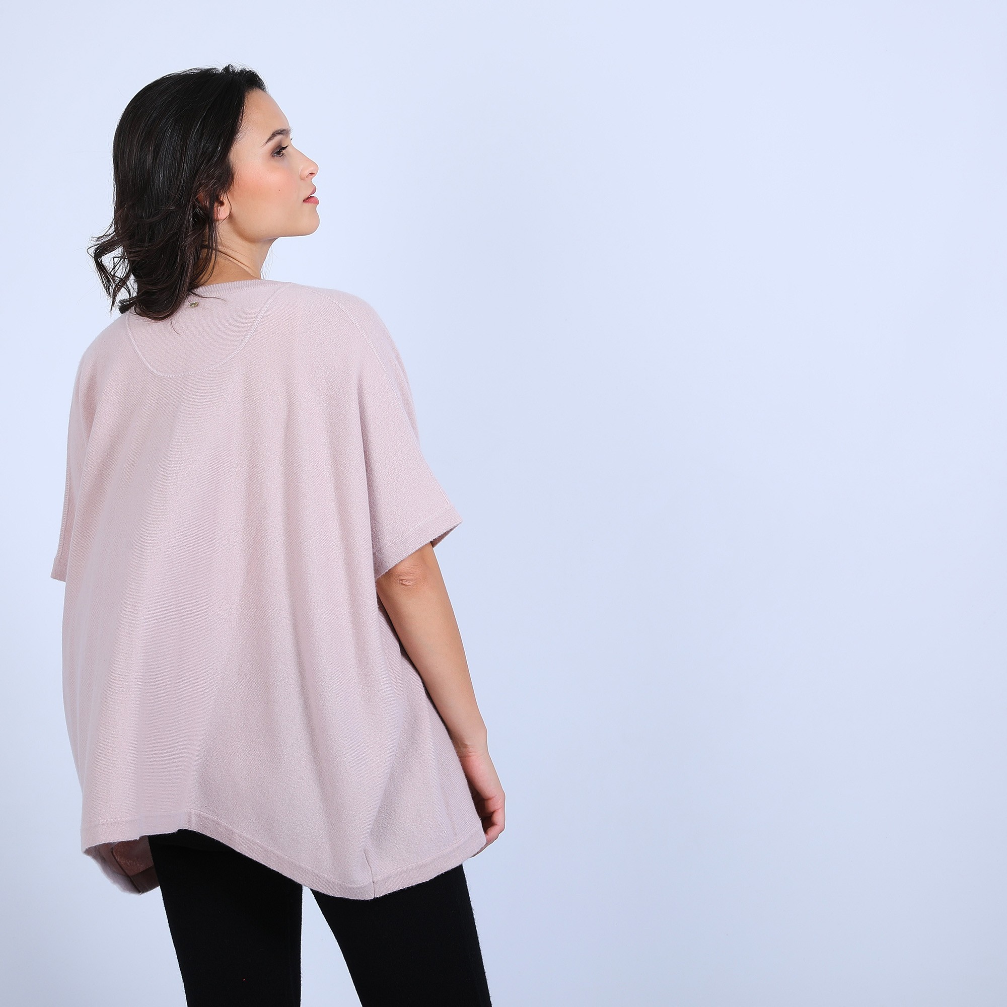 Gilet kimono sans manches - Harriet 6602 colombe - 24 rose clair