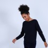 Pull col bateau en cachemire - Bal 6640 marine - 05 Bleu marine