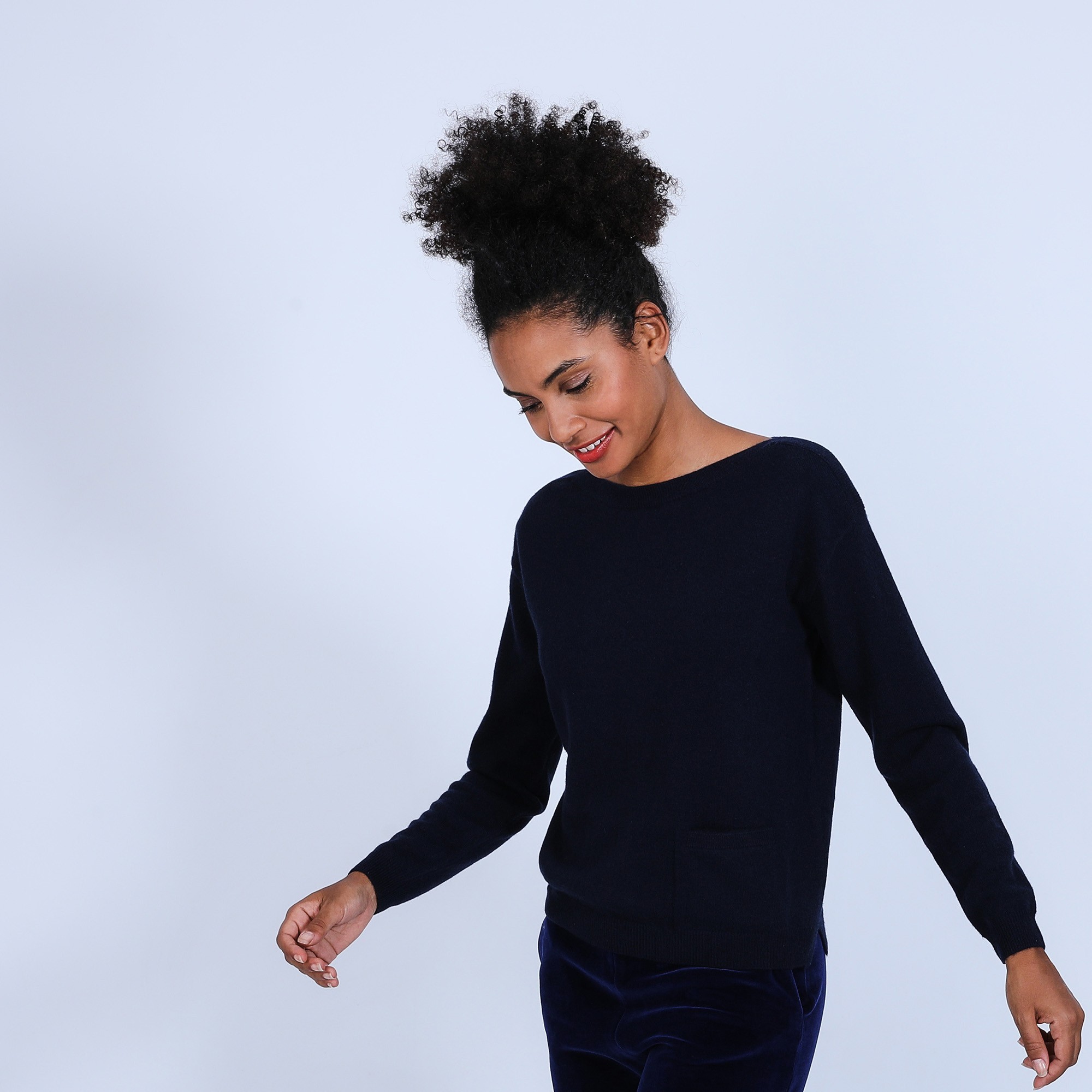 Pull col bateau avec petite poche - Bal