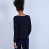 Pull col bateau en cachemire - Bal 6640 marine - 05 Bleu marine