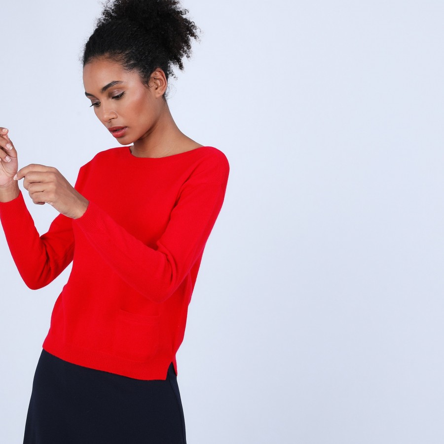 Pull col bateau avec petite poche - Bal