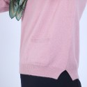 Pull col bateau en cachemire - Bal 6683 buvard - 25 Rose moyen