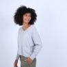Pull ample avec poche - Balba 6612 gris clair - 11 Gris clair