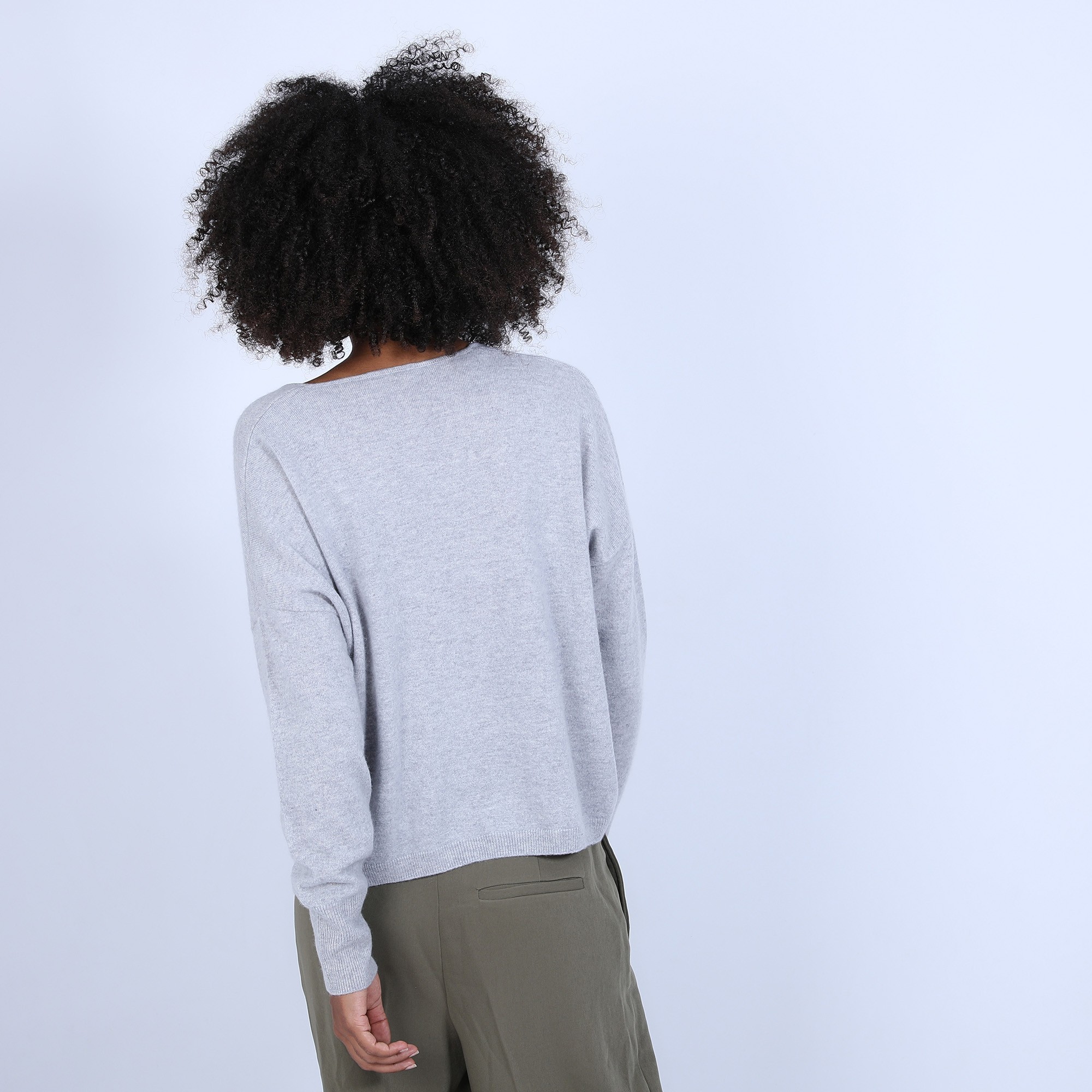 Pull ample avec poche - Balba 6612 gris clair - 11 Gris clair