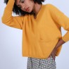 Pull ample avec poche - Balba 6660 cannelle - 89 Moutarde