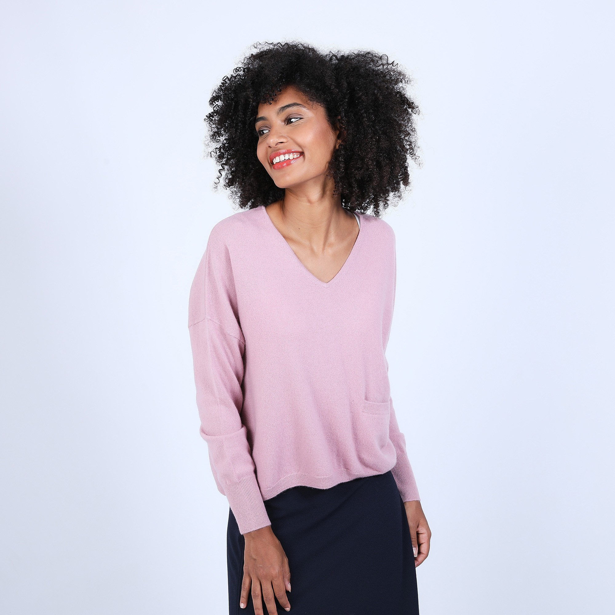 Pull ample avec poche - Balba 6683 buvard - 25 Rose moyen