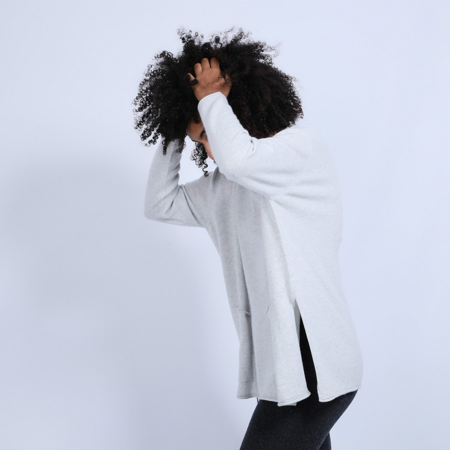 Pull ample col V en cachemire  - Olyvia