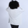 Pull en cachemire ample col V - Olyvia 6612 gris clair - 11 Gris clair