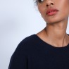 Pull col rond boutons arrière - Becky