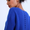 Pull col rond boutons arrière - Becky