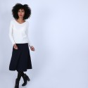 Pull col V en cachemire - Bijou 6601 ecru - 82 Ecru