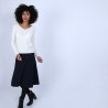 Pull col V en cachemire - Bijou 6601 ecru - 82 Ecru