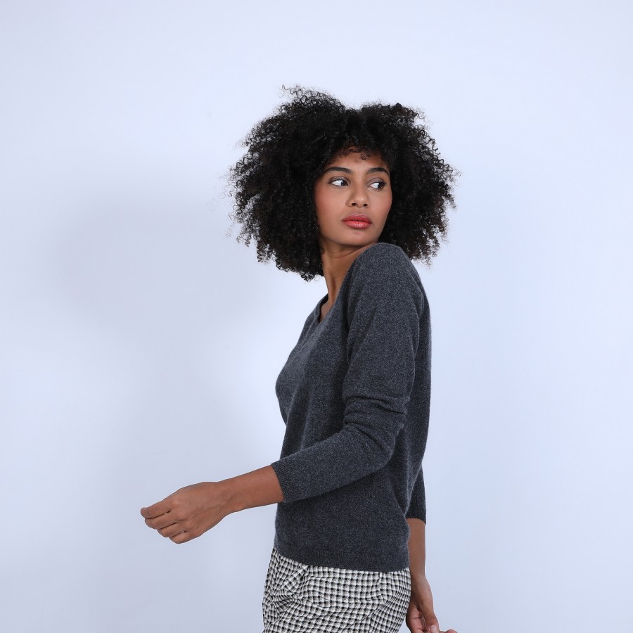 Pull col V en cachemire - Bijou
