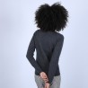 Pull col V en cachemire - Bijou 6611 gris anthracite - 10 Gris foncé