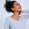 Pull col V en cachemire - Bijou