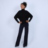 Pull chauve souris col roulé - Bob 6610 noir - 01 Noir