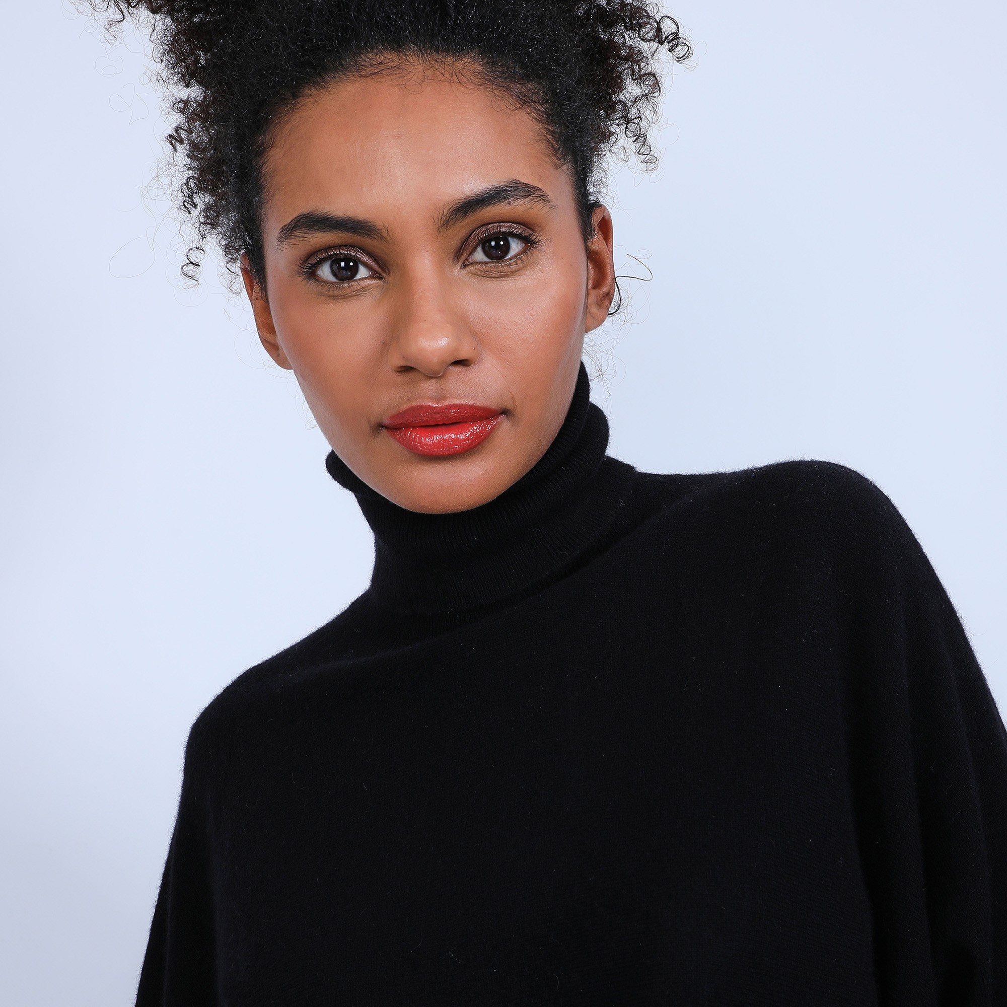 Pull chauve souris col roulé - Bob 6610 noir - 01 Noir