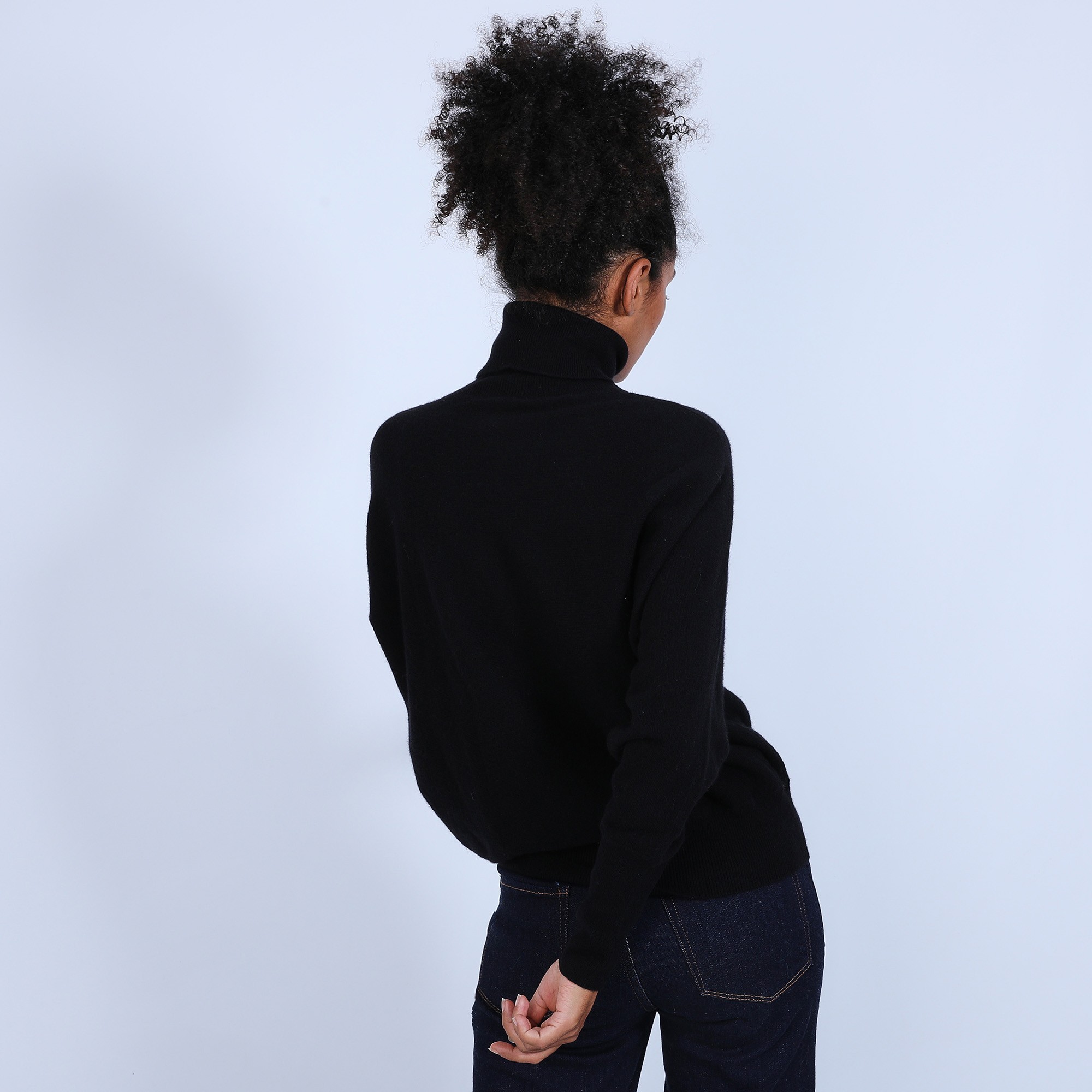 Pull chauve souris col roulé - Bob 6610 noir - 01 Noir