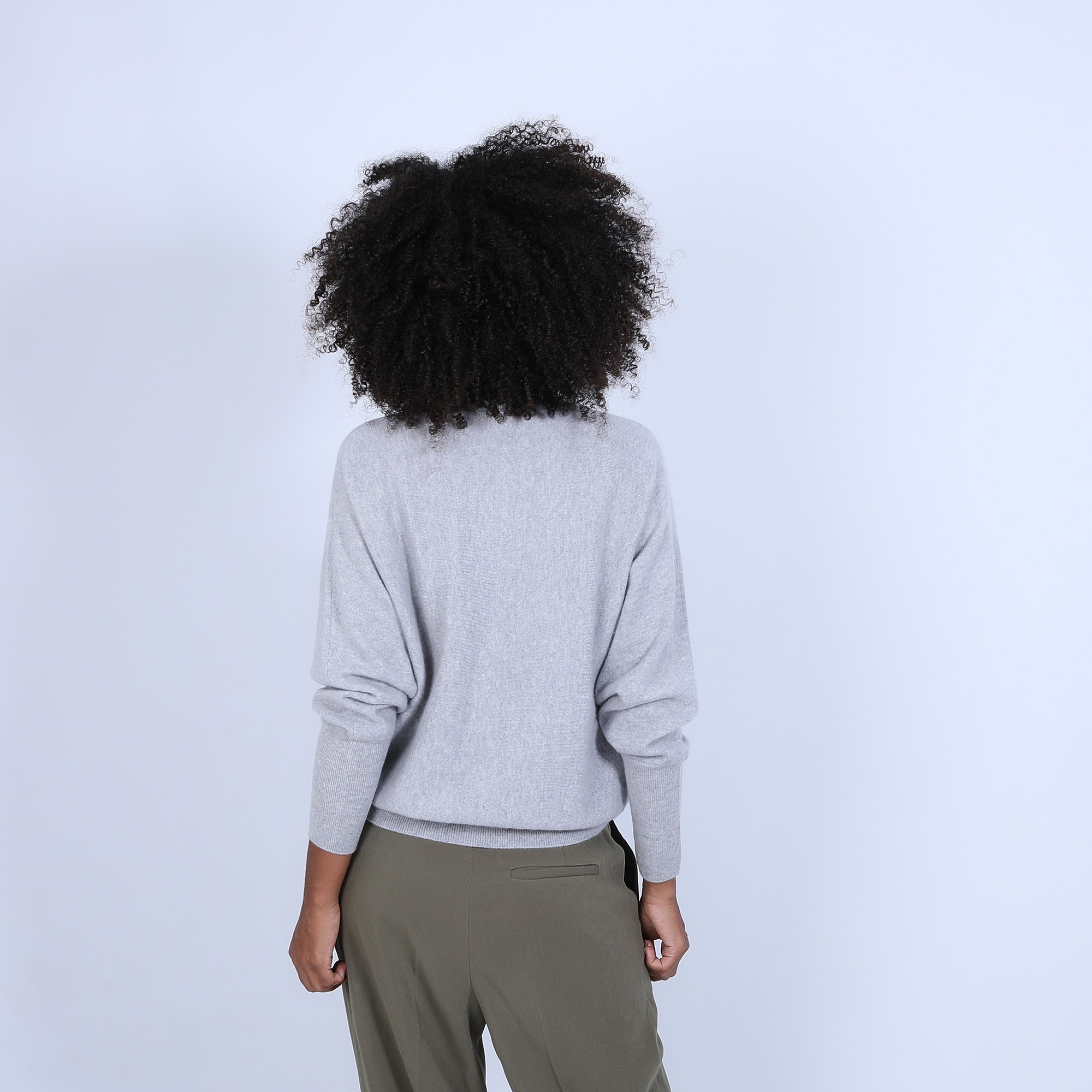 Pull chauve souris col roulé - Bob 6612 gris clair - 11 Gris clair