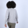 Gilet col montant en soie et laine velours - Bresil 6620 greige - 11 Gris clair 