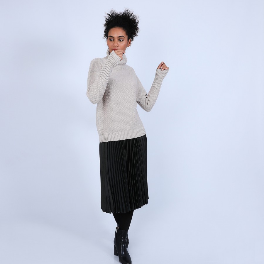 Suéter de lã merino de manga extra longa - Solane