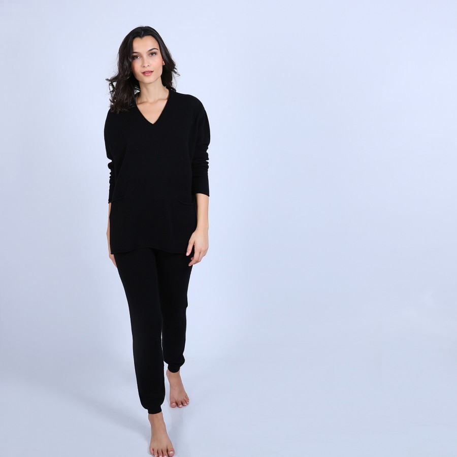 Loose V-neck cashmere jumper – Hilary